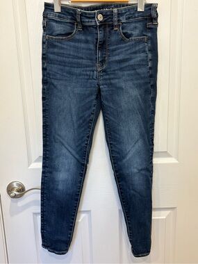 American eagle women’s Dark Blue Stretch Skinny Jeans #1065